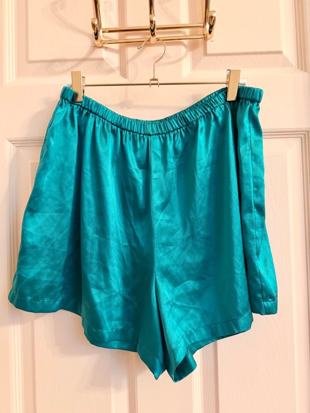 Green blue Victoria’s Secret satin shorts